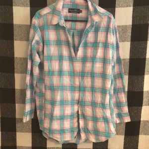 Cotton Candy Plaid Flannel Button Up